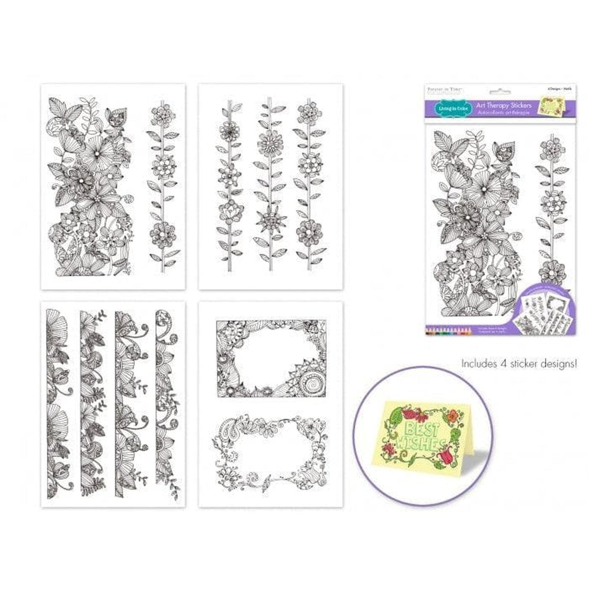 ART THERAPY STICKERS ORNATE BORDERS - PoundToys